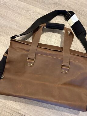 Finley Mill 20” 35L Danville Vegan Leather Duffel Bag BROWN
